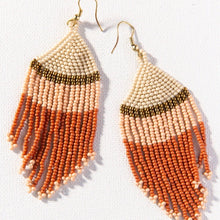 Load image into Gallery viewer, Blush + Ivory with Terra-cotta Earring