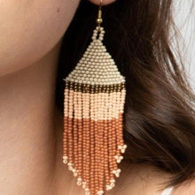 Load image into Gallery viewer, Blush + Ivory with Terra-cotta Earring