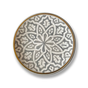 Moroccan Arabesque Medium Bowl Gray