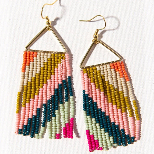 Multi Color Triangle Earring