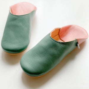 Moroccan Babouche Slipper Sage & Rosewater