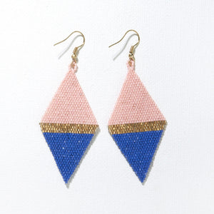 Lapis + Pink Diamond Earring