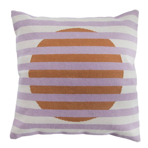 Stripes Pink +Lavender + Gold Pillow