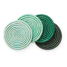 Load image into Gallery viewer, Ombré Green Coaster Set/4