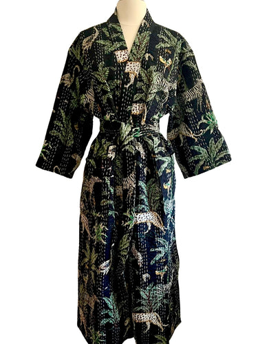 Jungle Kantha Robe Reversible