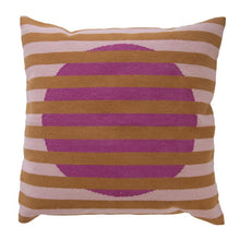 Load image into Gallery viewer, Stripes Pink + Gold Pillow