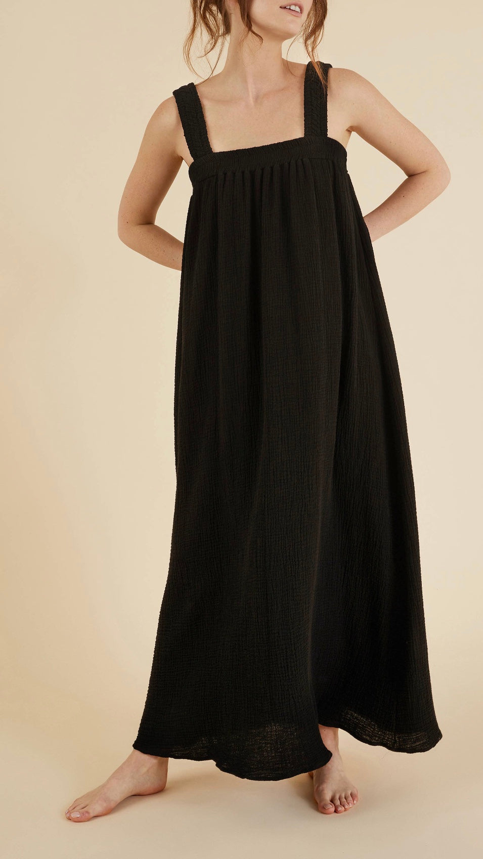 knee length dresses for ladies REFORMATION Black Linen Button Up Midi Dress (XS)
