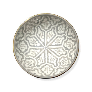 Moroccan Arabesque Medium Bowl Gray