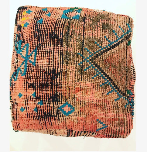 Vintage Moroccan Floor Cushion Stuffed