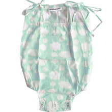 Load image into Gallery viewer, Strappy Romper Teal Clouds