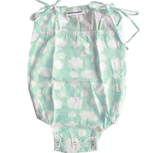 Strappy Romper Teal Clouds