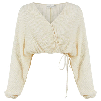 Siena Top Natural with Gold Pinstripe