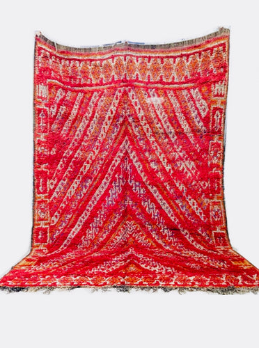 Vintage Moroccan Red + Orange Chevron